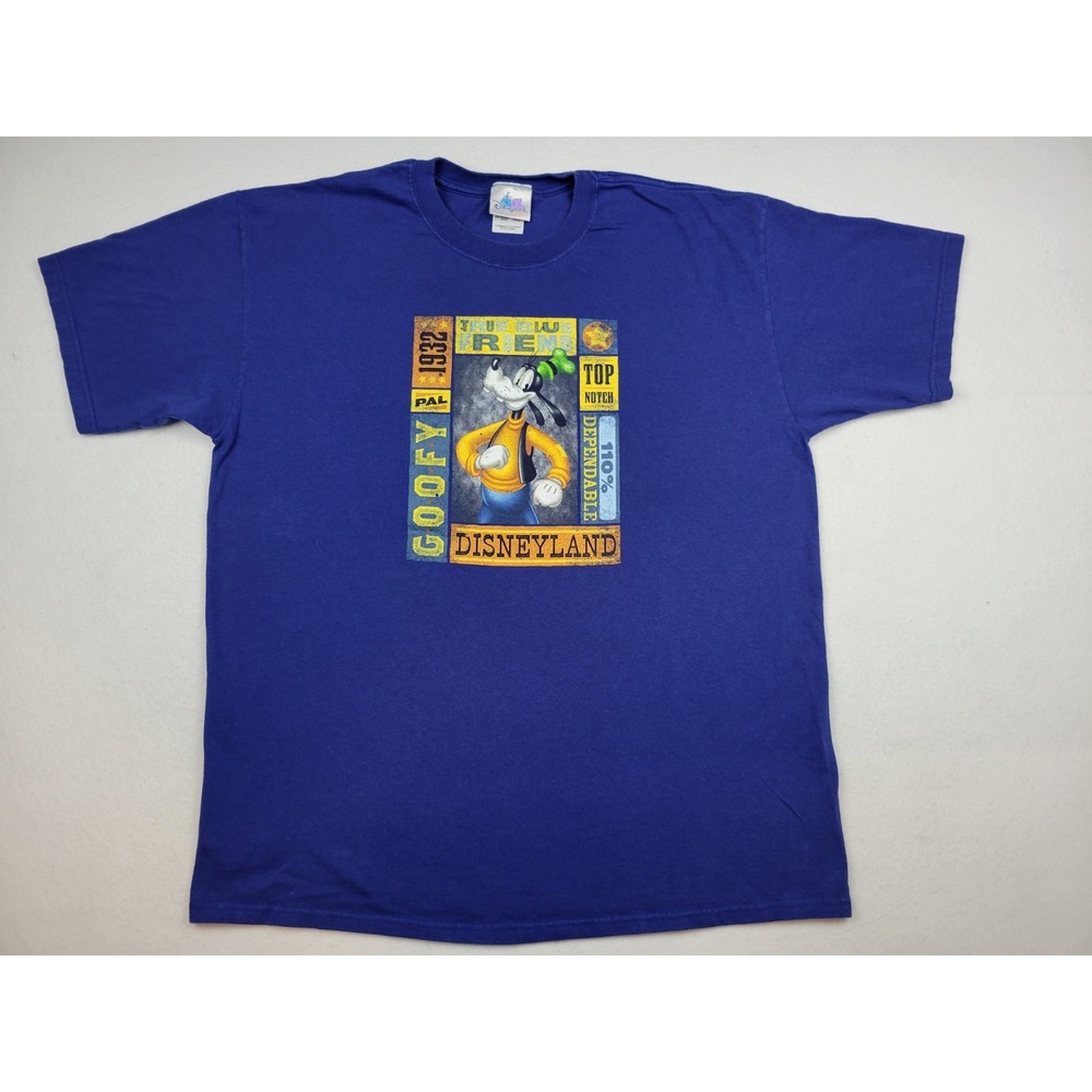 Vintage Disneyland‎ Disney Resort Y2K Goofy True Blue Friend Top Notch Shirt XL